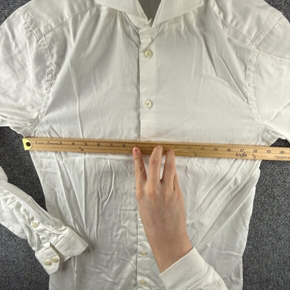 Eton White Romania Cotton Cutaway 15.5 Super Slim Signature Twill Mens Button Up - Picture 9 of 16